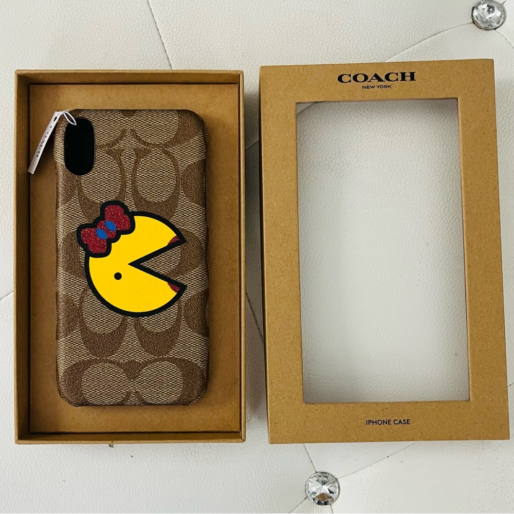 Coach Brown and Yellow Phone Case with Retro Design Iphone X/XS